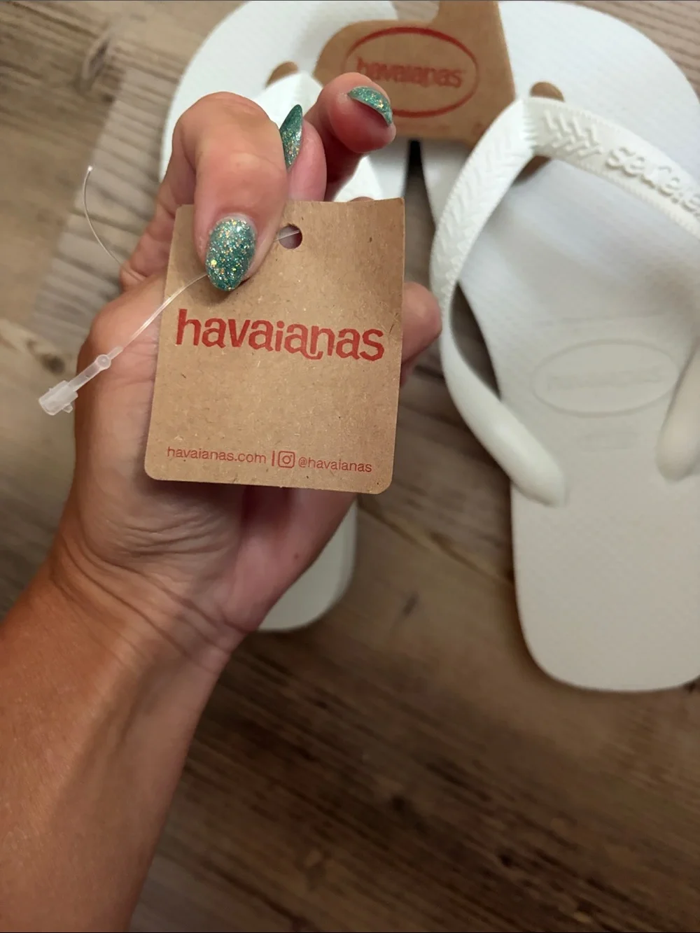 Havaianas White Classic Flip Flops